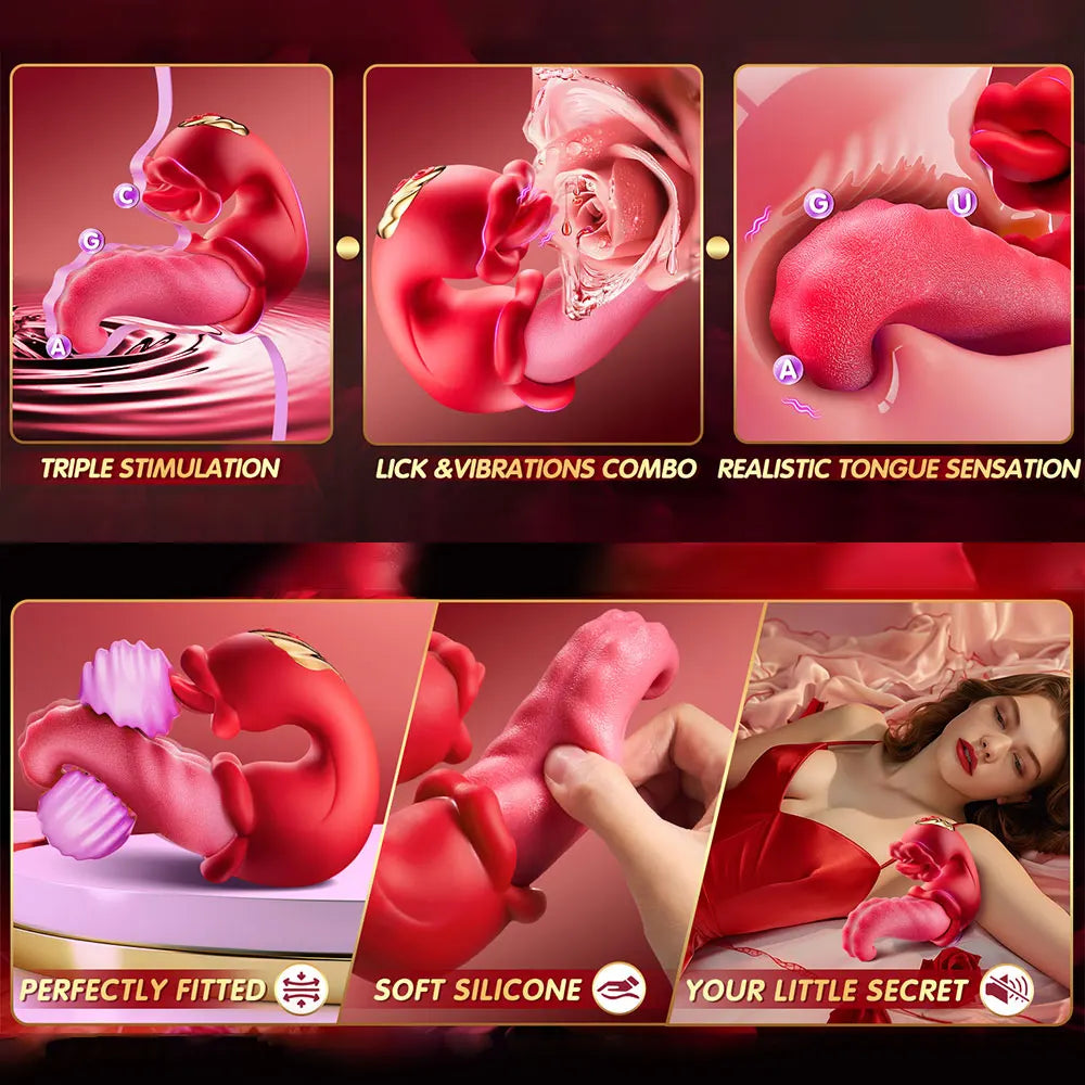Vibrator for Women 4 in 1 Tongue Thrusting Vibrator