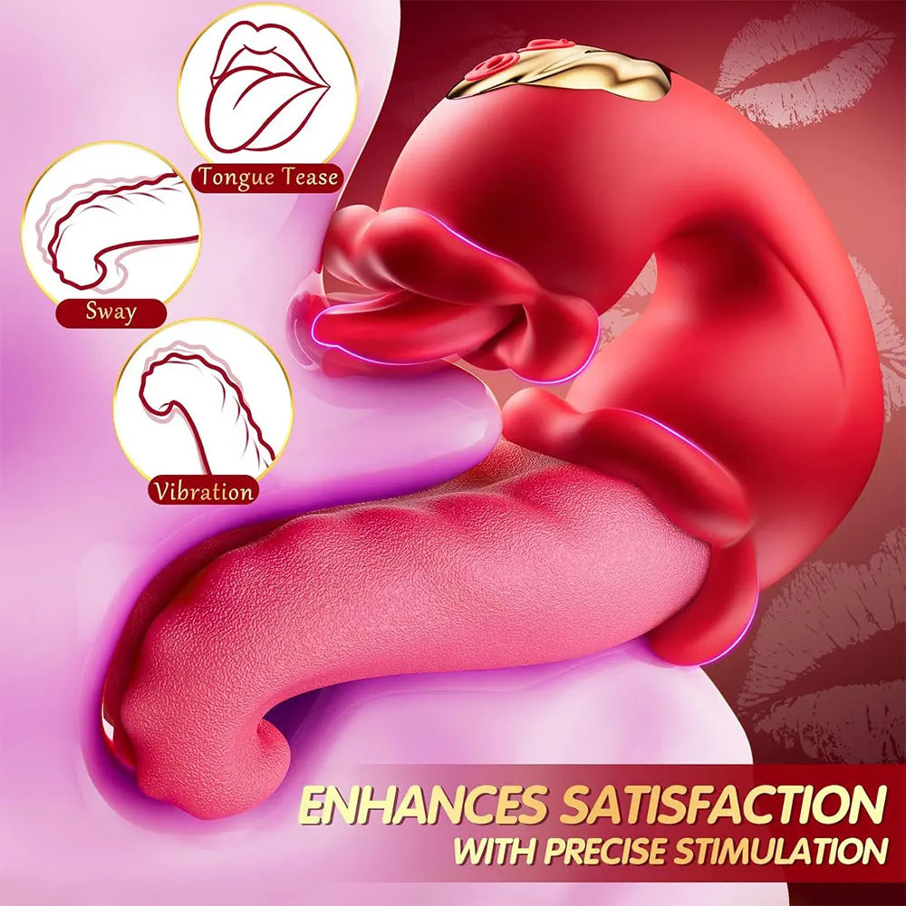 Vibrator for Women 4 in 1 Tongue Thrusting Vibrator