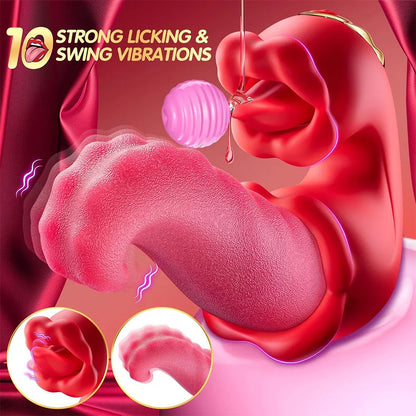 Vibrator for Women 4 in 1 Tongue Thrusting Vibrator